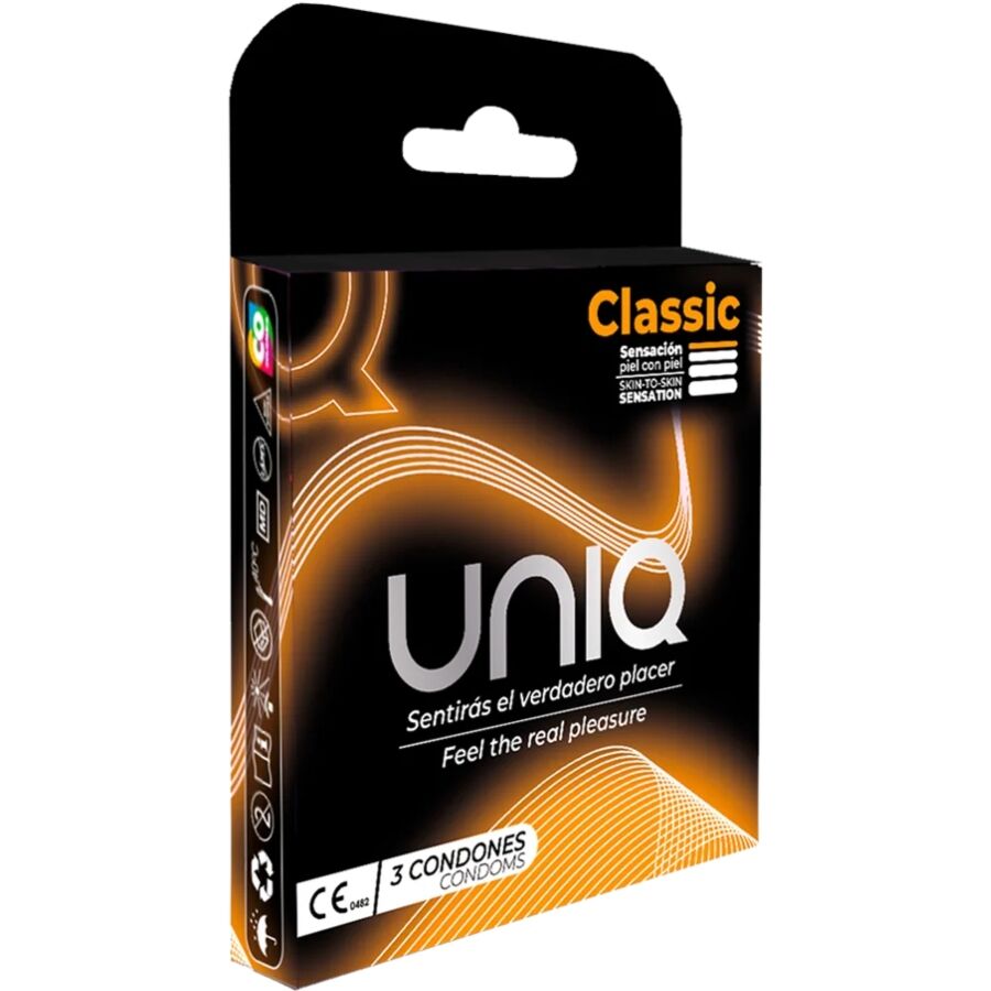 UNIQ - KLASSISKE LATEXFRI KONDOMER 3 STK.