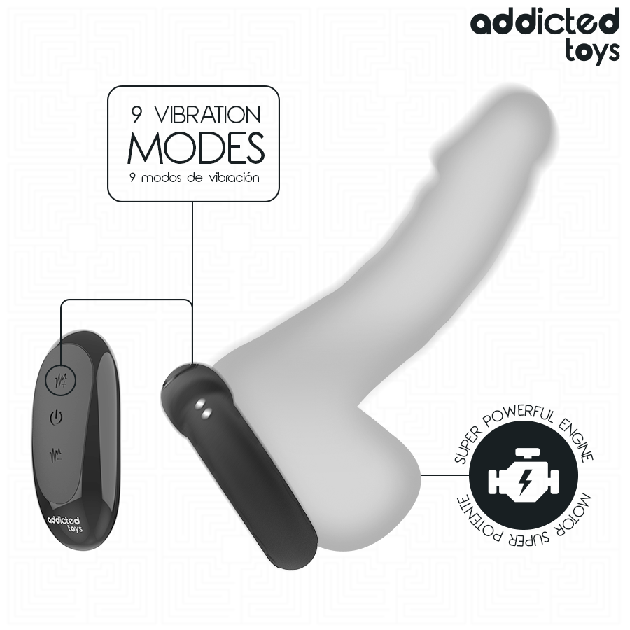 ADDICTED TOYS - FJERNBETJENING MED VIBRERENDE PIKRING MED VARMEEFFEKT