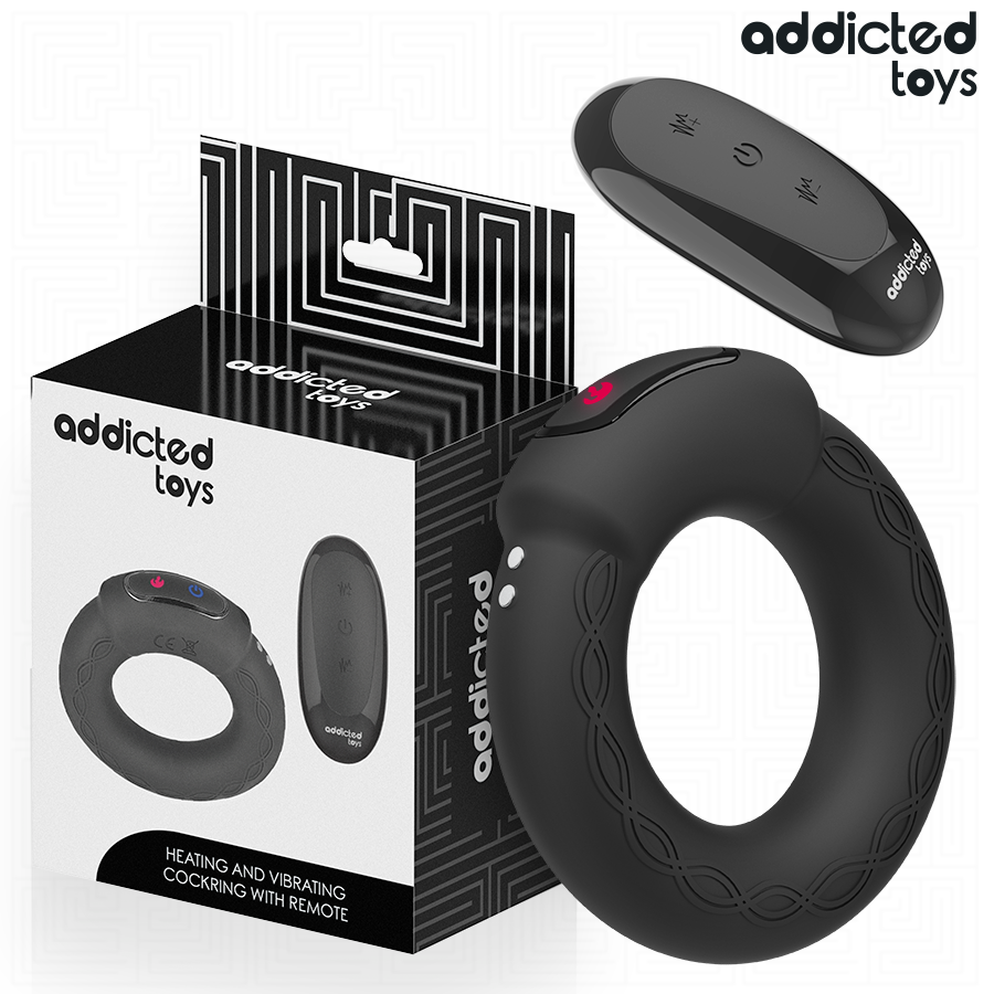 ADDICTED TOYS - FJERNBETJENING MED VIBRERENDE PIKRING MED VARMEEFFEKT