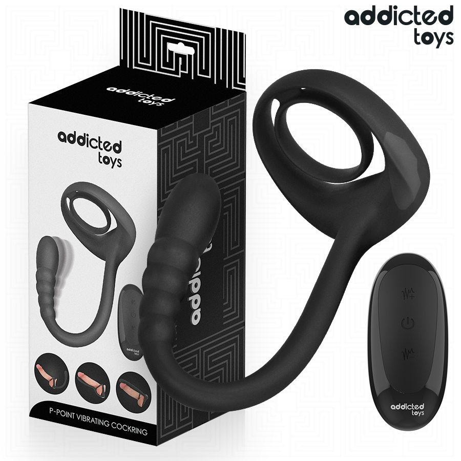 ADDICTED TOYS - P-SPOT VIBRERENDE PIKRING FJERNBETJENING
