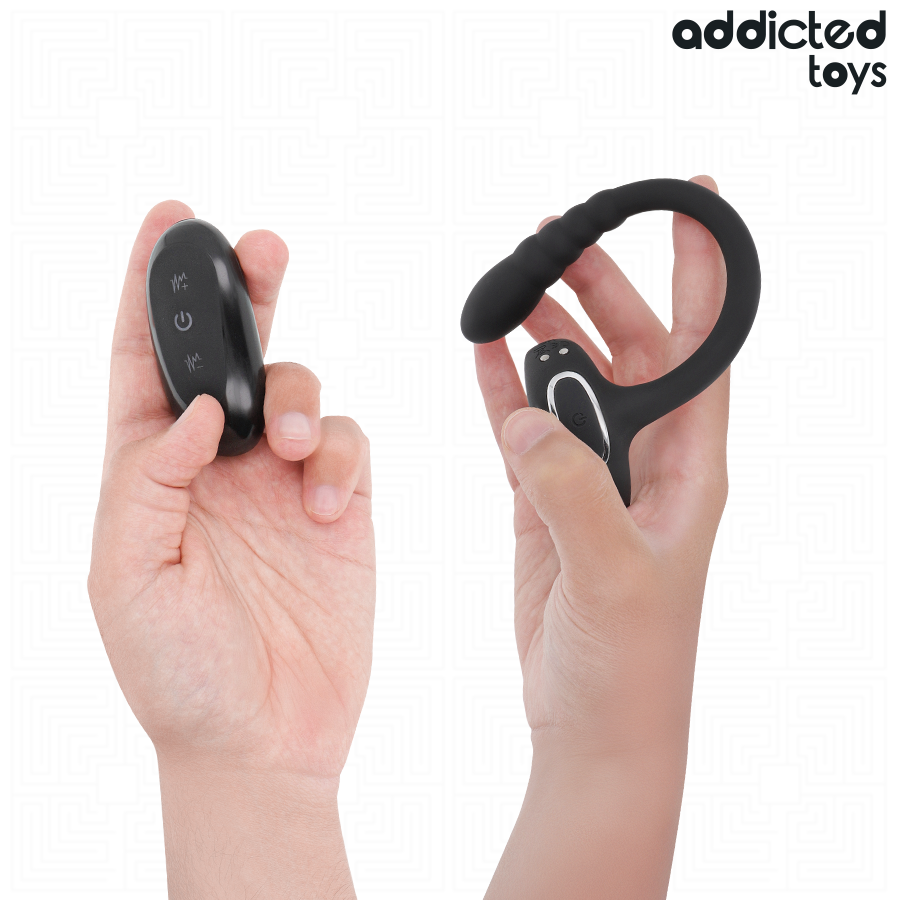 ADDICTED TOYS - P-SPOT VIBRERENDE PIKRING FJERNBETJENING