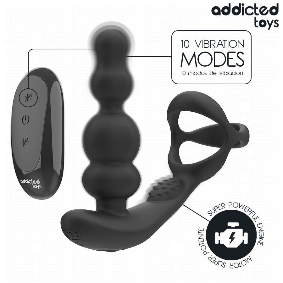 ADDICTED TOYS - ROTERENDE PROSTATA MASSAGEAPPARAT FJERNBETJENING