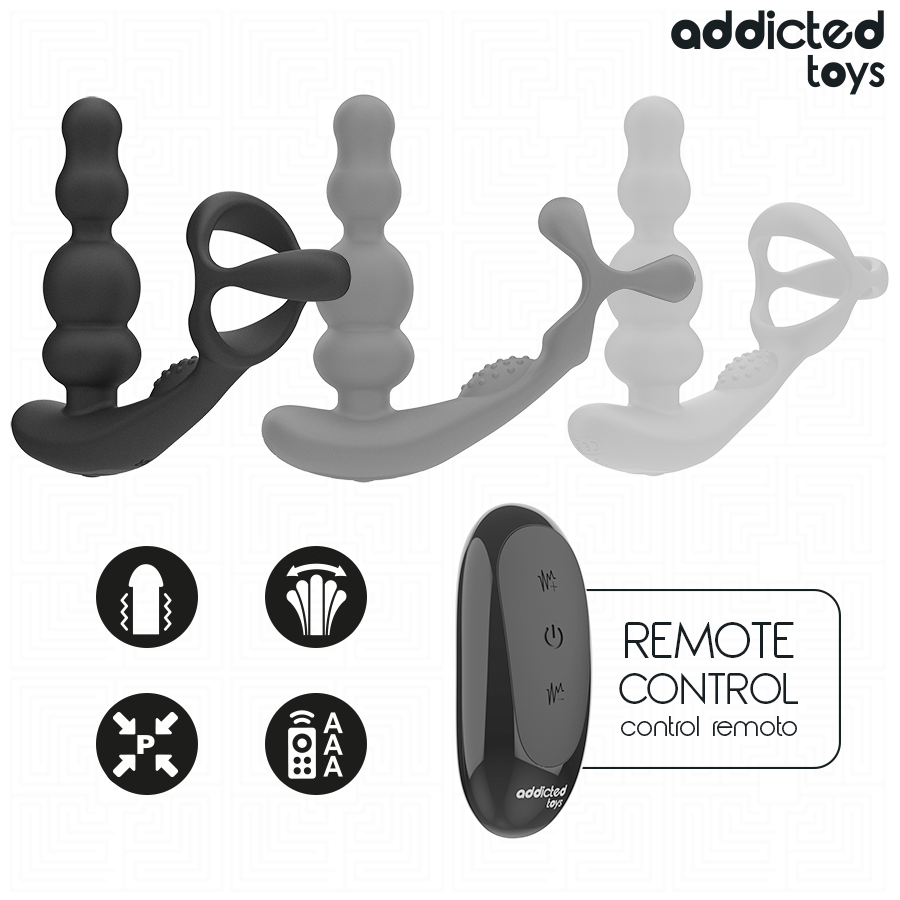 ADDICTED TOYS - ROTERENDE PROSTATA MASSAGEAPPARAT FJERNBETJENING