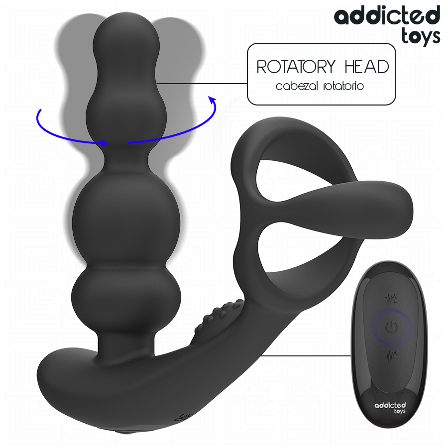 ADDICTED TOYS - ROTERENDE PROSTATA MASSAGEAPPARAT FJERNBETJENING