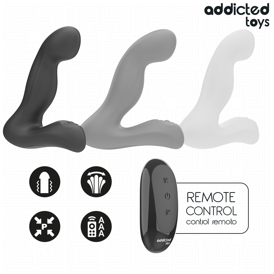 ADDICTED TOYS - OSCILLERENDE PROSTATAMASSAGEAPPARAT MED PULSATIONSTILSTAND FJERNBETJENING