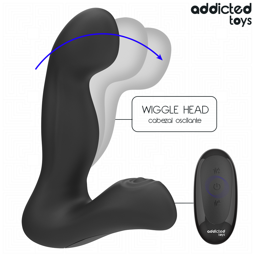 ADDICTED TOYS - OSCILLERENDE PROSTATAMASSAGEAPPARAT MED PULSATIONSTILSTAND FJERNBETJENING