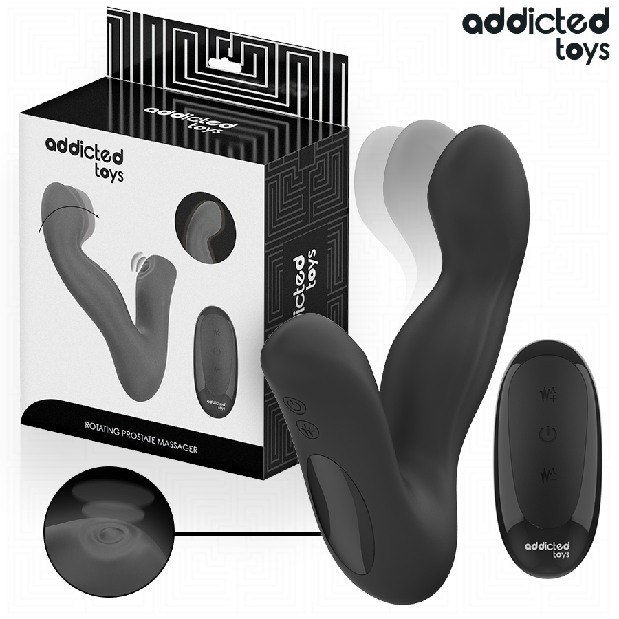ADDICTED TOYS - OSCILLERENDE PROSTATAMASSAGEAPPARAT MED PULSATIONSTILSTAND FJERNBETJENING