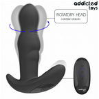ADDICTED TOYS - ROTERENDE VIBRERENDE ANALPLUG FJERNBETJENING