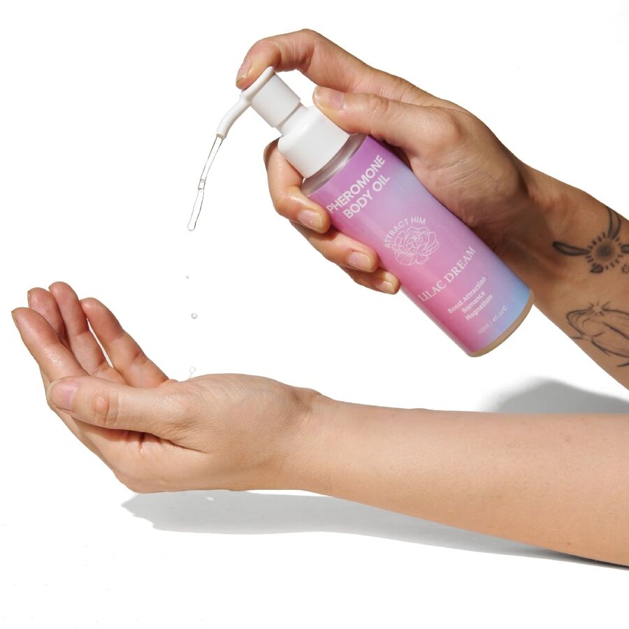 KÆRLIGHEDENS ØJE - BLOOM LILAC DREAM KROPSOLIEN MED FEROMONER 120 ML