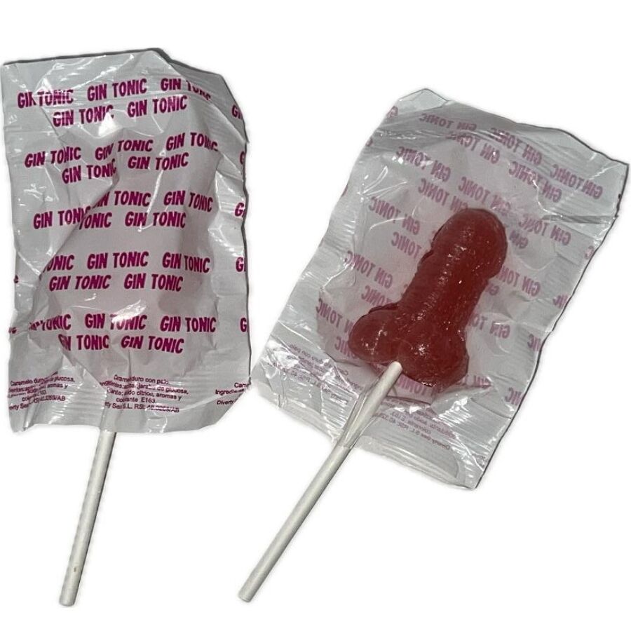 DIABLO GOLOSO - 1 PENIS LOLLIPOP GIN TONIC JORDBÆRSMAG 10% ALKOHOL