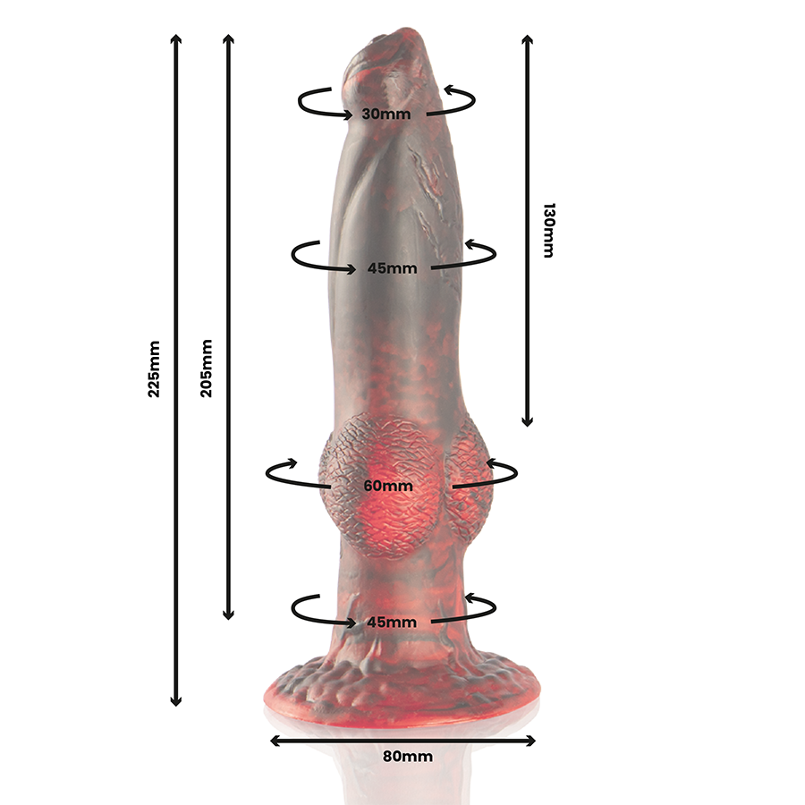 EPIC - PROMETHEUS DILDO TITAN IN FLAMES GENOPLADELIG FJERNBETJENING
