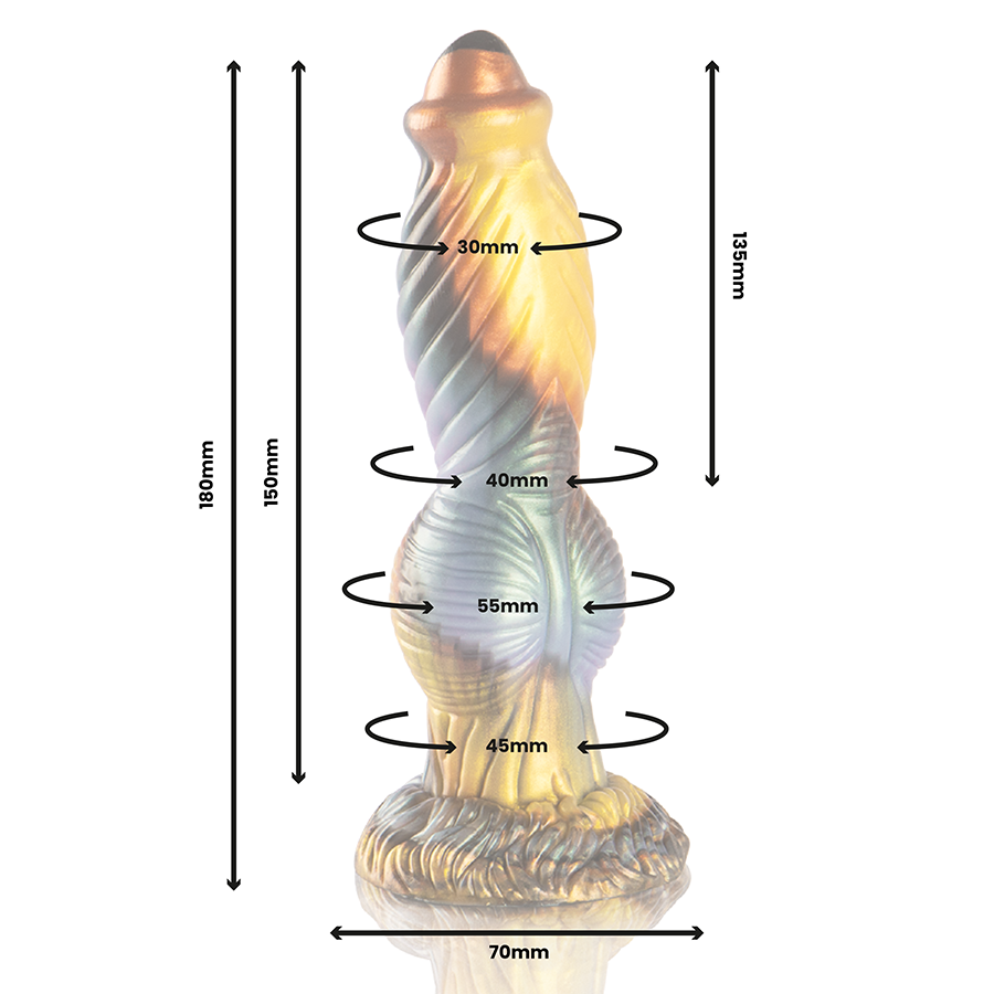 EPIC - PHOENIX DILDO GENOPBLIVELSEN AF NØJELSE GENOPLADELIG FJERNBETJENING