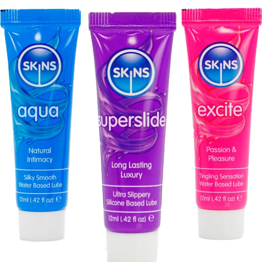 SKINS - VITAL LUBES KIT AQUA, SUPERSLIDE & EXCITE SMØREMIDLER 3 x 12 ML