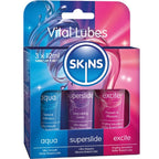 SKINS - VITAL LUBES KIT AQUA, SUPERSLIDE & EXCITE SMØREMIDLER 3 x 12 ML