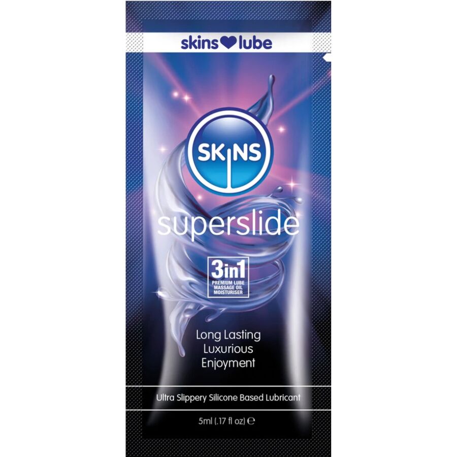 SKINS - SUPERSLIDE SILIKONEBASERET GLIDEMIDDEL ENKELT DOSIS 5 ML
