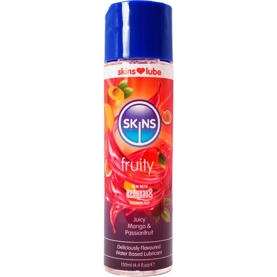 SKINS - FRUGTIG VANDBASERET GLIDEMIDDEL MED MANGO OG PASSIONSFRUGT 130 ML