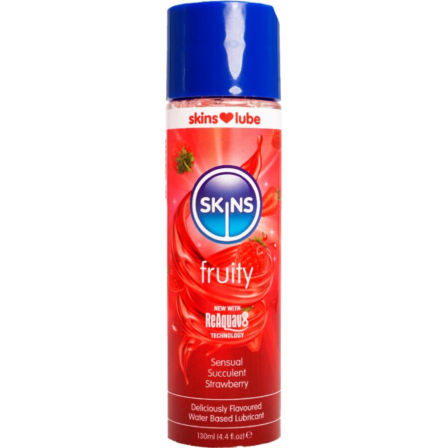 SKINS - FRUGTIG VANDBASERET GLIDEMIDDEL JORDBÆR 130 ML