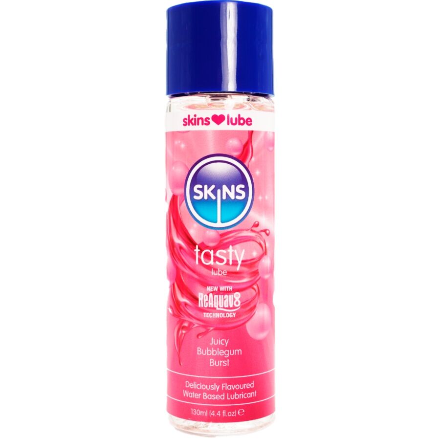 SKINS - LÆKKER VANDBASERET GLIDEMIDDEL BUBBLEGUMMI 130 ML