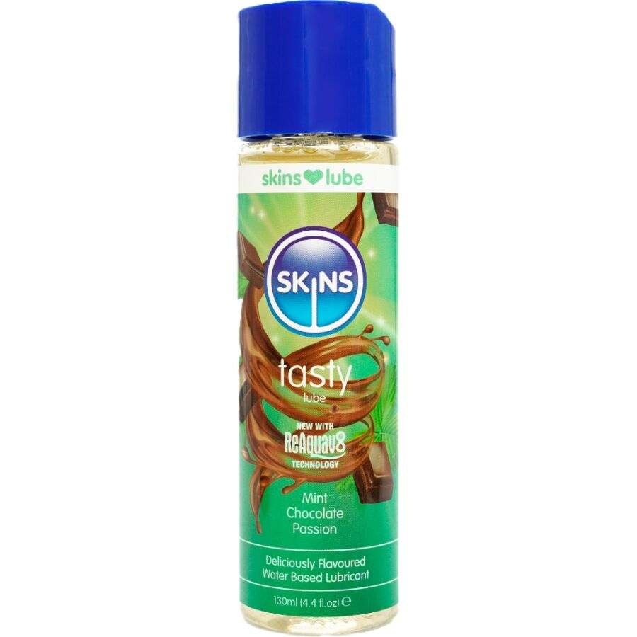 SKINS - LÆKKER VANDBASERET GLIDEMIDDEL MINT & CHOKOLADE 130 ML