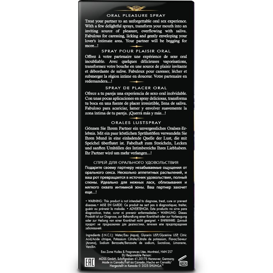 SHUNGA - WAVES PLEASURE SPRAY MUNDFORFØRENDE EKSOTISKE FRUGTER 20 ML