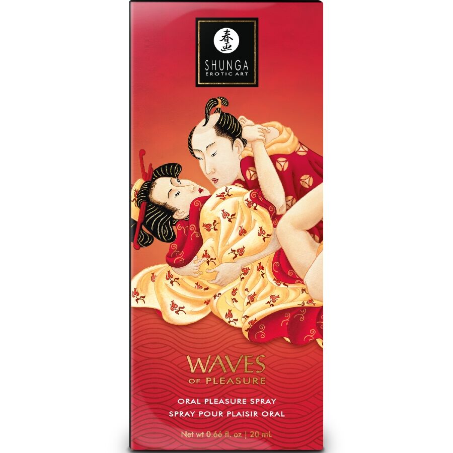 SHUNGA - WAVES PLEASURE SPRAY MUNDFORFØRENDE JORDBÆR 20 ML