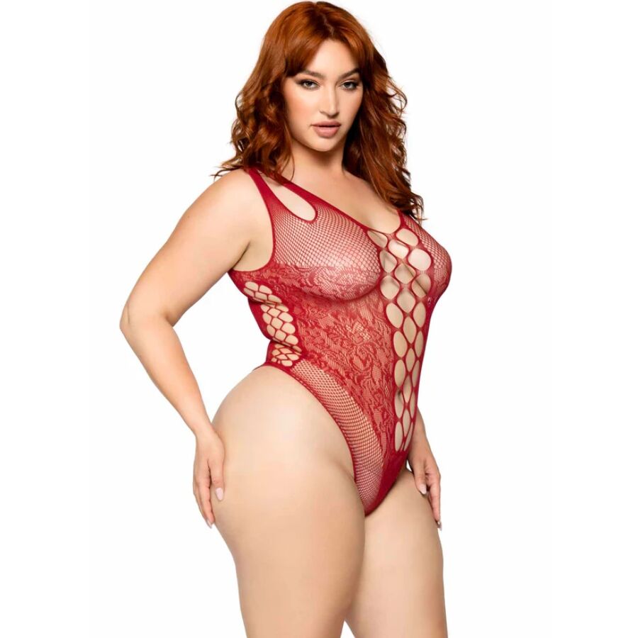 LEG AVENUE - 81641X SØMLØS BODYSUIT BORDEUG STØRRELSE 1X/2X