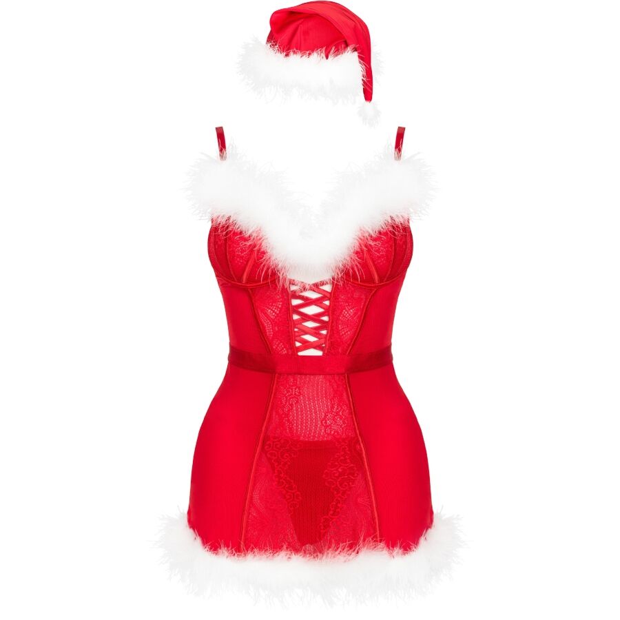 LIVCO KORSETTI MODE - AGETHE LC 90607 CHEMISE + THONG + JULETAT L/XL