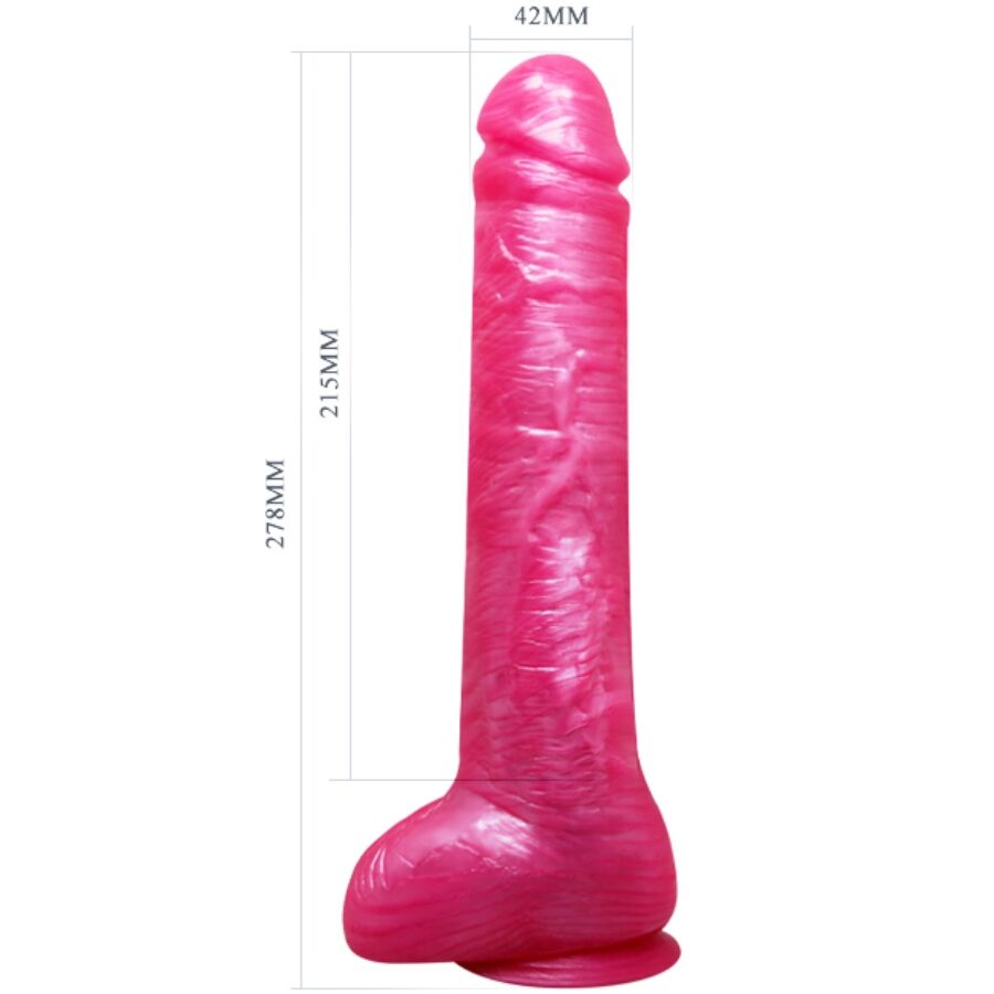 BAILE - REALISTISK PINK DILDO DONG MED SUGEKOP