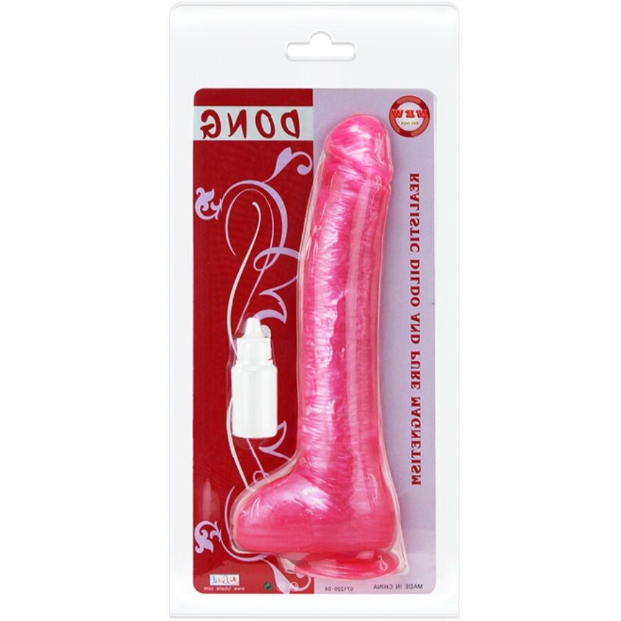 BAILE - REALISTISK PINK DILDO DONG MED SUGEKOP