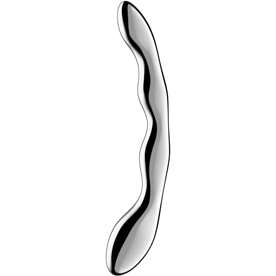 SATISFYER - COSMIC CREST 2 DILDO I RUSTFRIT STÅL MED DOBBELTENDE ENDER