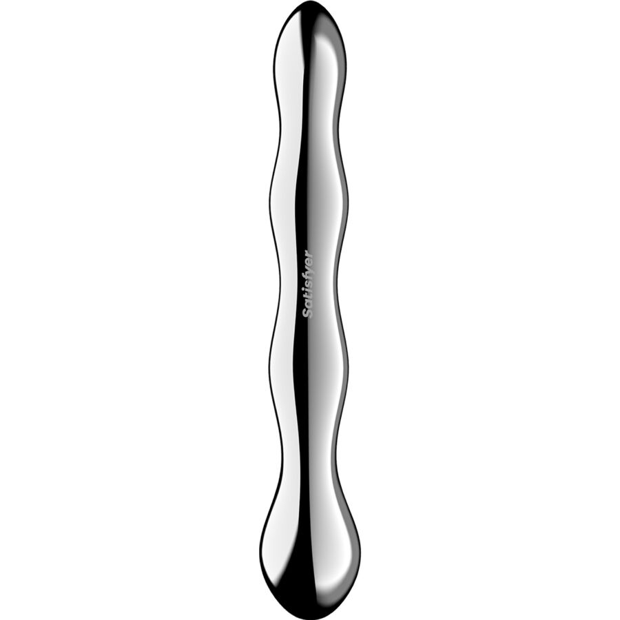 SATISFYER - COSMIC CREST 2 DILDO I RUSTFRIT STÅL MED DOBBELTENDE ENDER