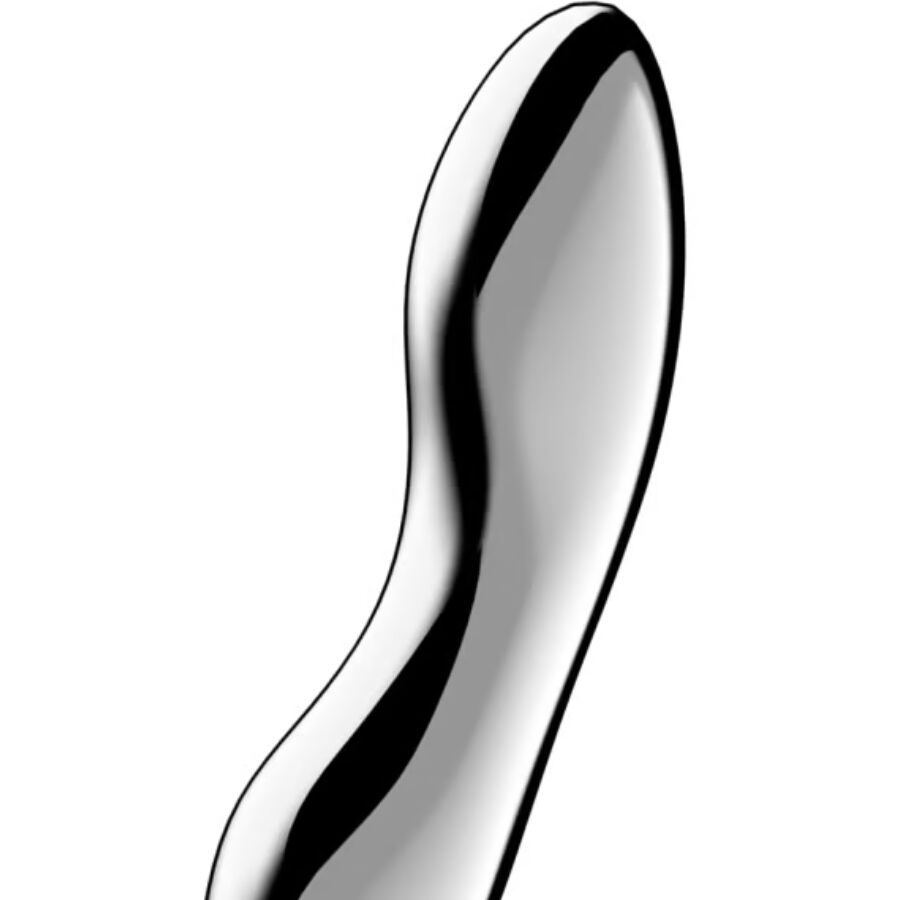 SATISFYER - COSMIC CREST 2 DILDO I RUSTFRIT STÅL MED DOBBELTENDE ENDER