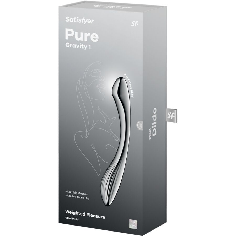 SATISFYER - PURE GRAVITY 1 DILDO I RUSTFRIT STÅL MED DOBBELT ENDER