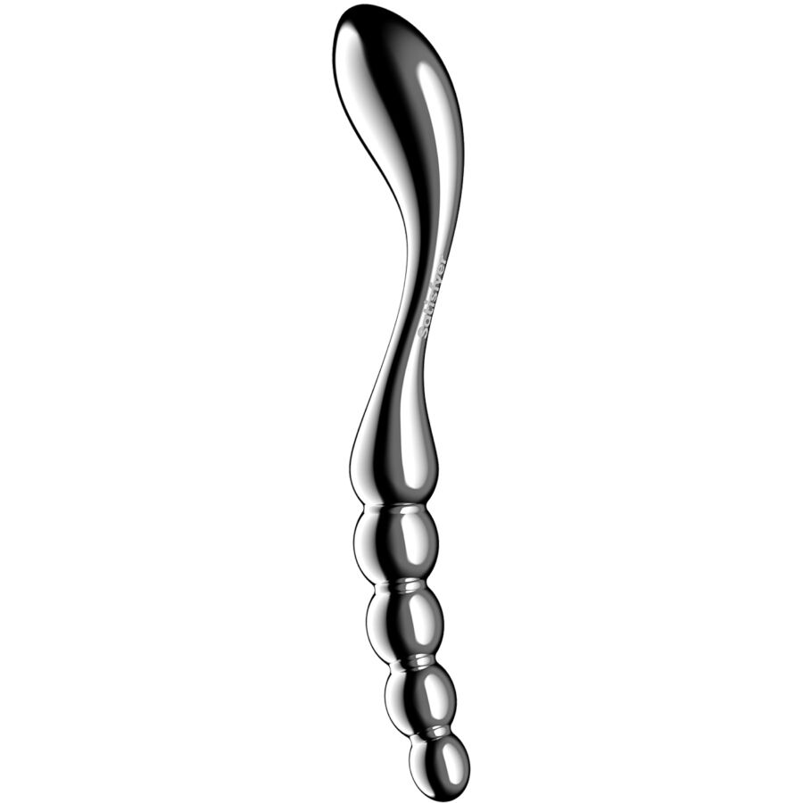 SATISFYER - STAR FORCE 1 DILDO I RUSTFRIT STÅL MED DOBBELT ENDER