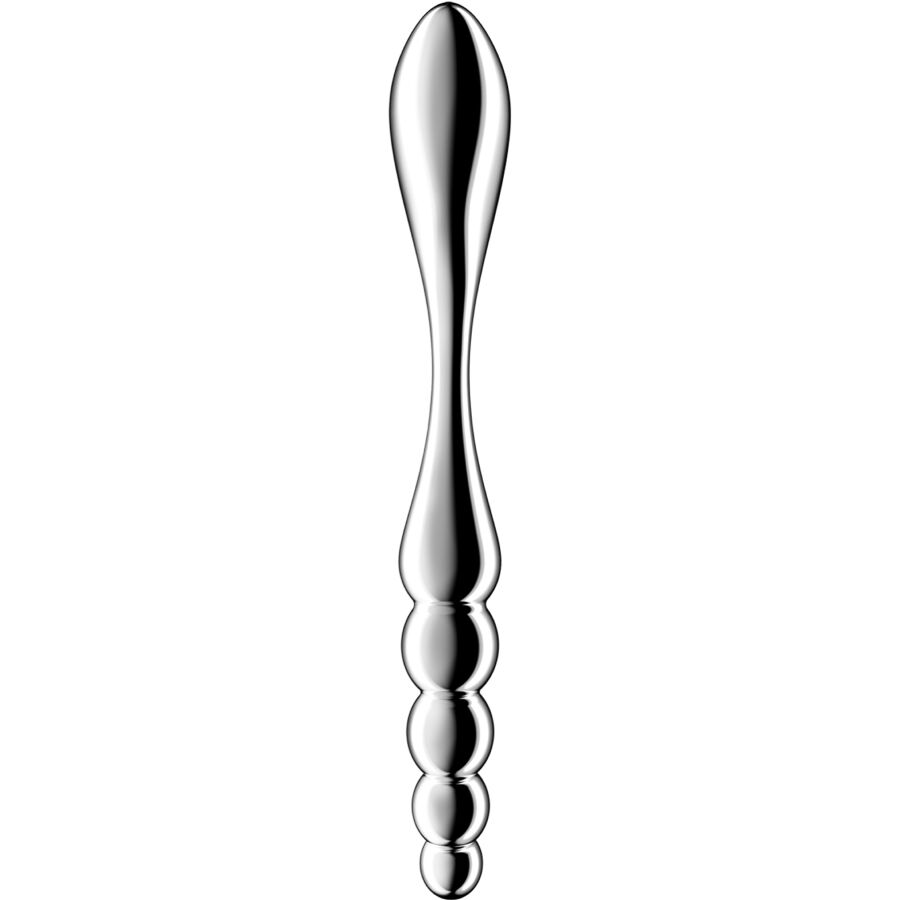 SATISFYER - STAR FORCE 1 DILDO I RUSTFRIT STÅL MED DOBBELT ENDER