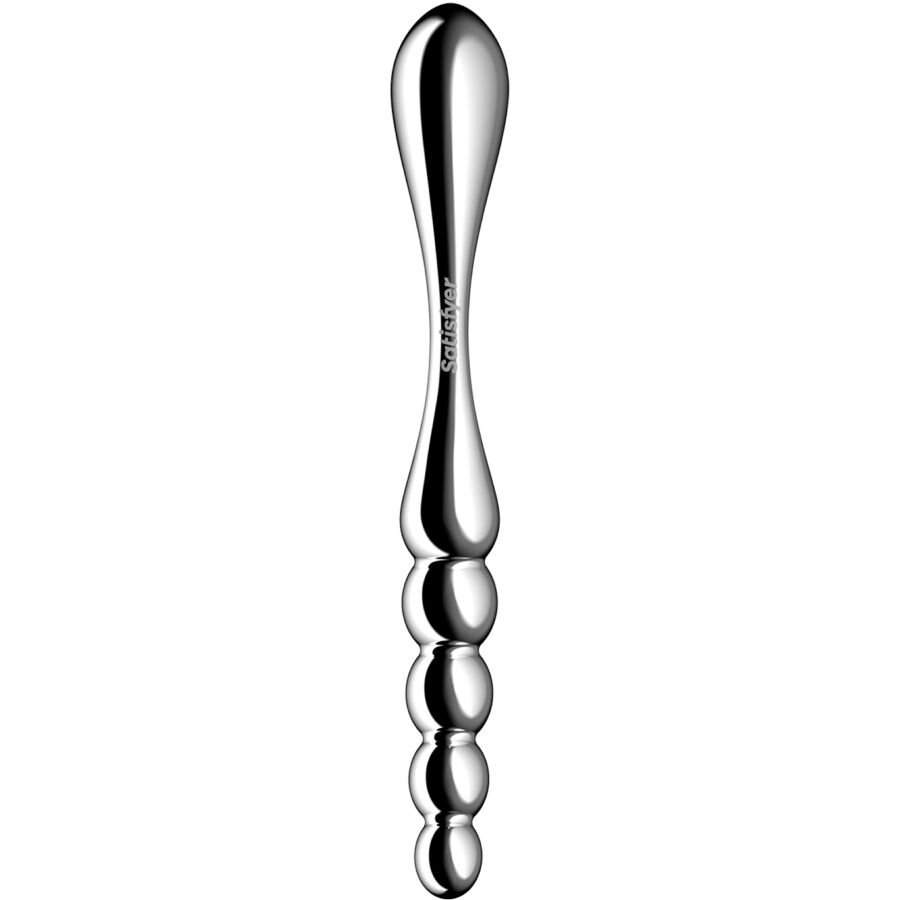 SATISFYER - STAR FORCE 1 DILDO I RUSTFRIT STÅL MED DOBBELT ENDER