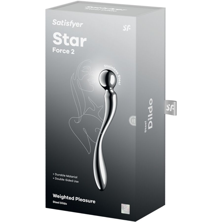 SATISFYER - STAR FORCE 2 DILDO I RUSTFRIT STÅL MED DOBBELT ENDER