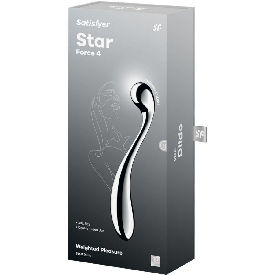 SATISFYER - STAR FORCE 4 DILDO I RUSTFRIT STÅL MED DOBBELT ENDER