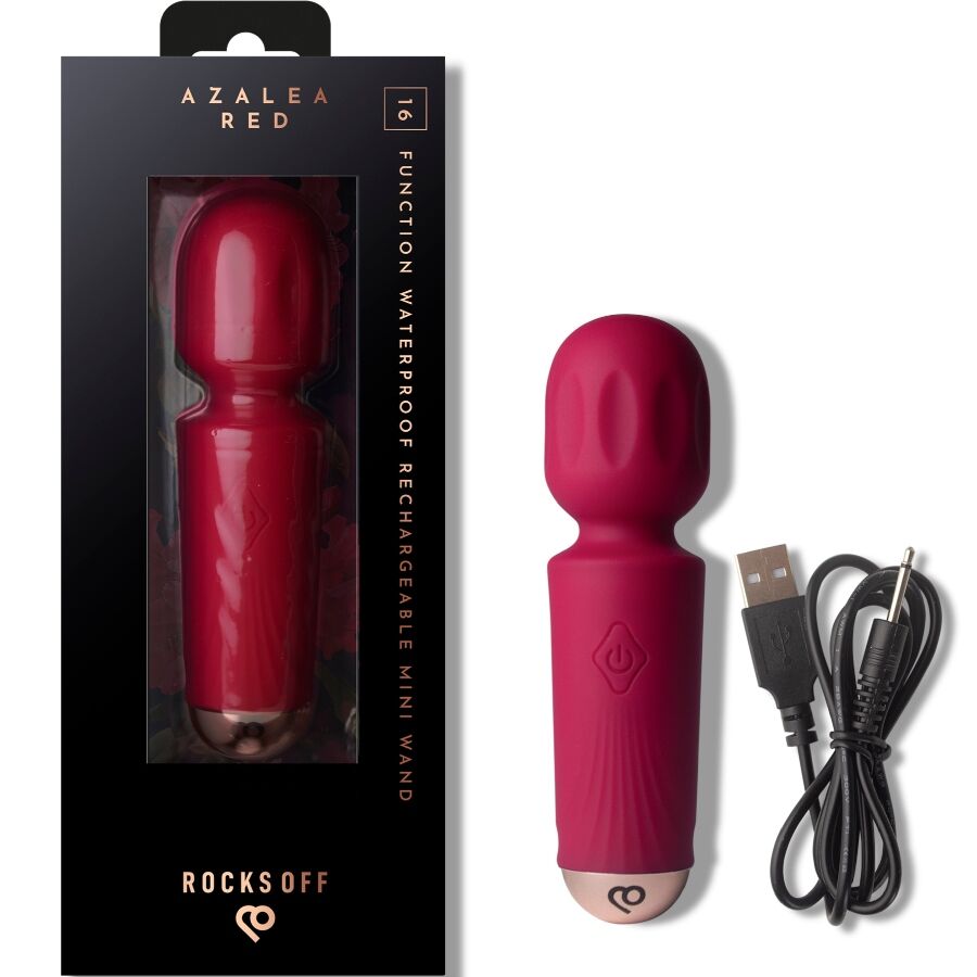 ROCKS-OFF - MINI GENOPLADELIG STAV 16 FUNKTIONER AZALEA RØD