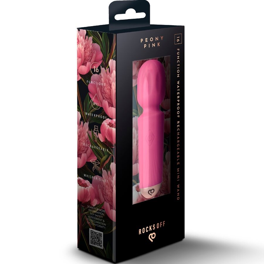 ROCKS-OFF - MINI GENOPLADELIG STAV 16 FUNKTIONER PEONY PINK