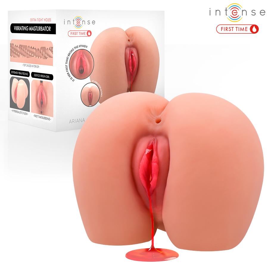 INTENS FØRSTE GANG - ARIANA VIRGIN VIBRATOR MASTURBATOR MED BLØDNING