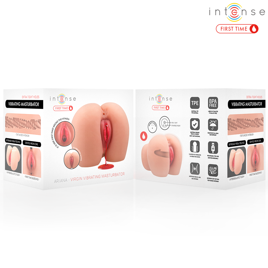 INTENS FØRSTE GANG - ARIANA VIRGIN VIBRATOR MASTURBATOR MED BLØDNING