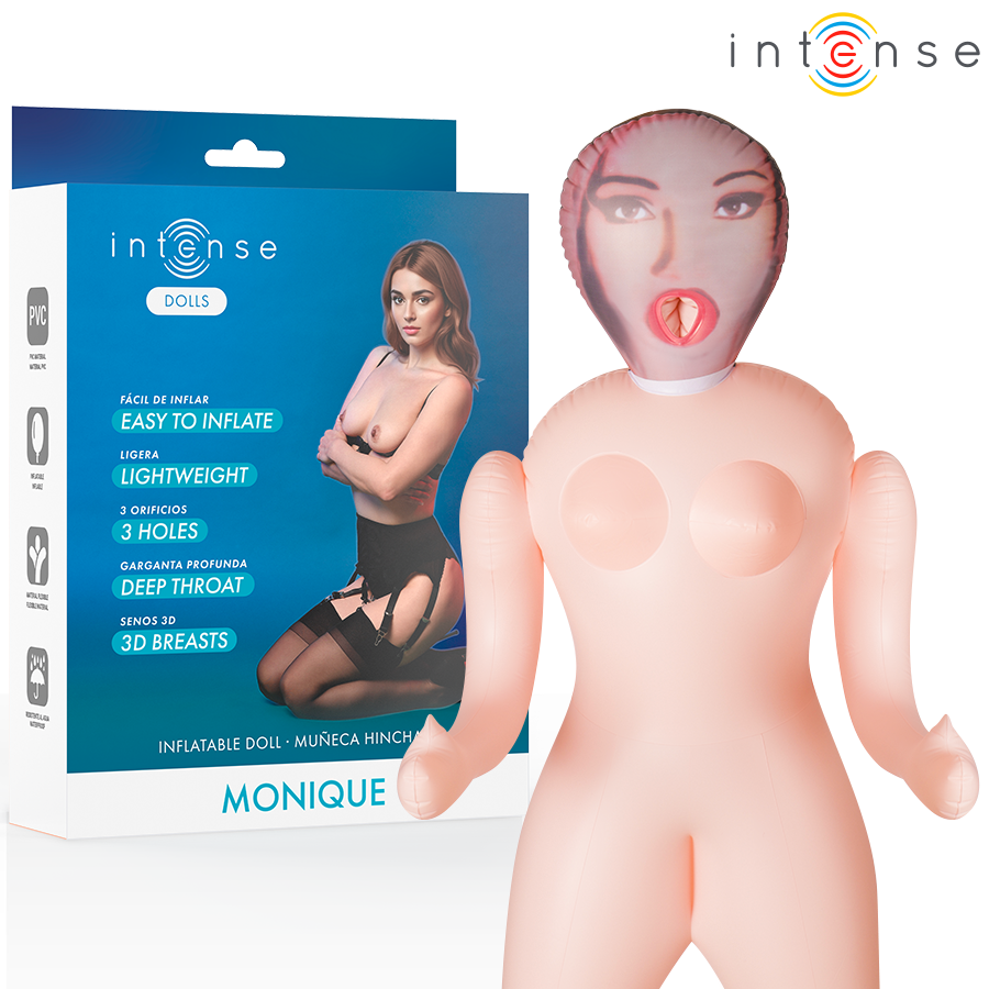 INTENSE DOLLS - MONIQUE OPPUSTELIG DUKKEE MED TRE ÅBNINGER