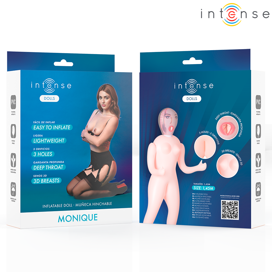 INTENSE DOLLS - MONIQUE OPPUSTELIG DUKKEE MED TRE ÅBNINGER