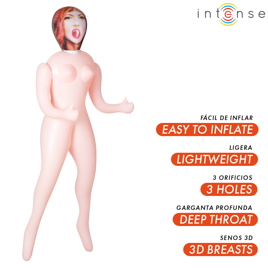 INTENSE DOLLS - SCARLETT OPPUSTELIG DUKKEE MED TRE ÅBNINGER