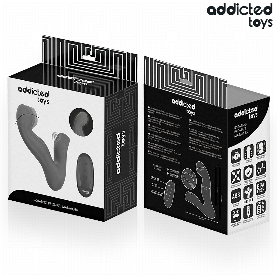 ADDICTED TOYS - OSCILLERENDE PROSTATAMASSAGEAPPARAT MED PULSATIONSTILSTAND FJERNBETJENING