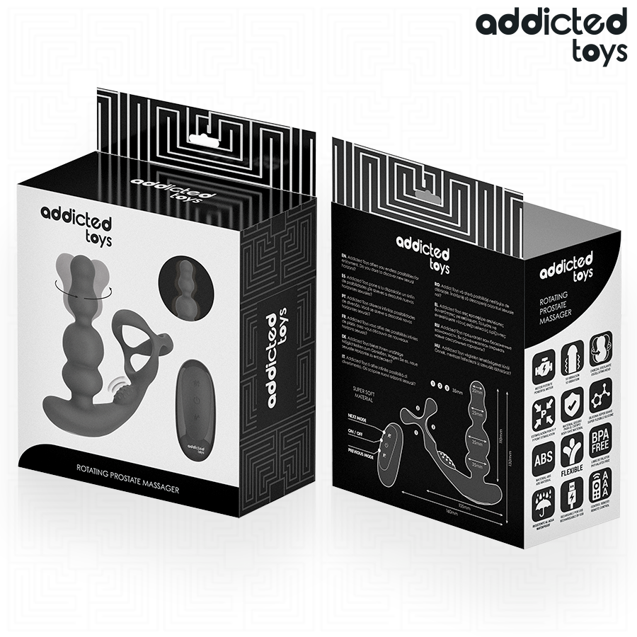 ADDICTED TOYS - ROTERENDE PROSTATA MASSAGEAPPARAT FJERNBETJENING