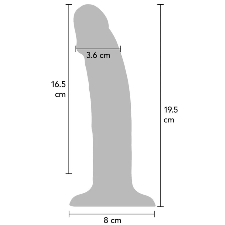 GET REALISTISK VIBRERENDE SILIKONE DILDO LILLA 19,5 CM