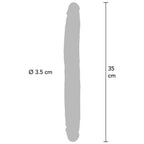 GET REAL - DOBBELTENDET SILIKONE DILDO KARAMEL 35 CM