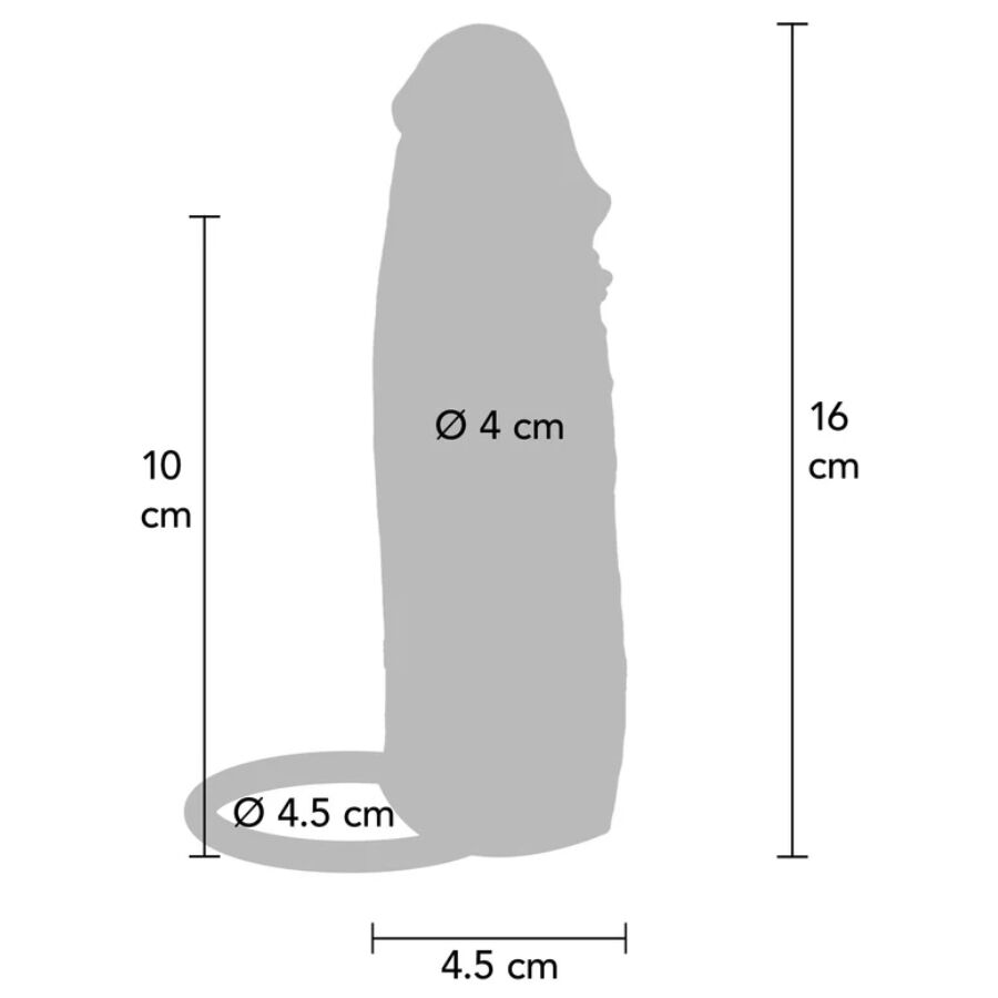 GET GET REAL - HYDRATED HUD SILIKONE PENIS SLEEVE KARAMEL 16 CM
